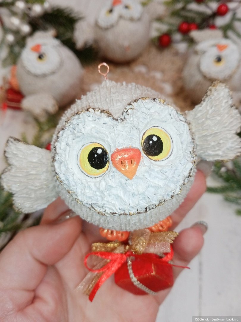 Совушки — Лепка авторских игрушек и папье (фото 8)