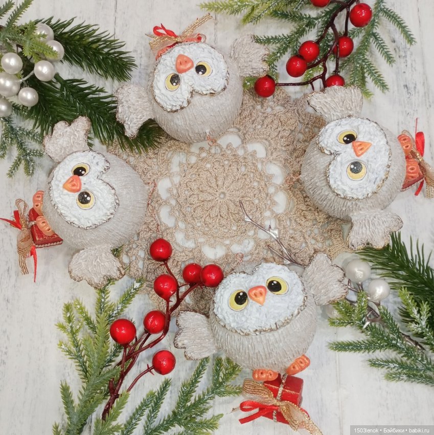 Совушки — Лепка авторских игрушек и папье (фото 3)