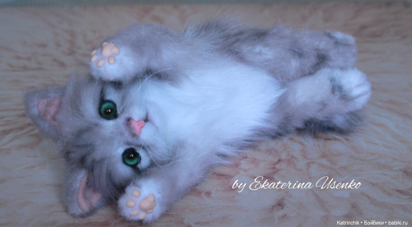 Котенок Дейзи — Авторские игрушки из разных материалов: синельная проволока (фото 5)