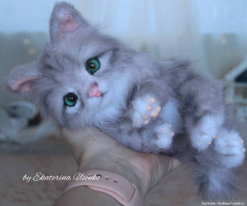 Котенок Дейзи — Авторские игрушки из разных материалов: синельная проволока (фото 6)