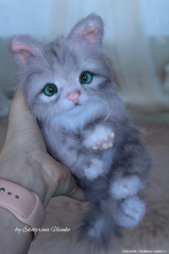 Котенок Дейзи — Авторские игрушки из разных материалов: синельная проволока (фото 10)