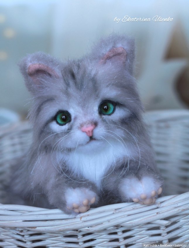 Котенок Дейзи — Авторские игрушки из разных материалов: синельная проволока (фото 9)