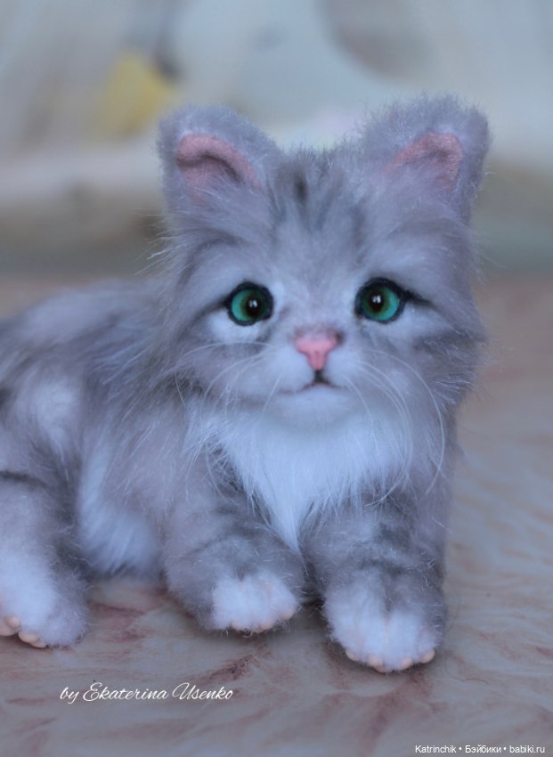 Котенок Дейзи — Авторские игрушки из разных материалов: синельная проволока (фото 8)