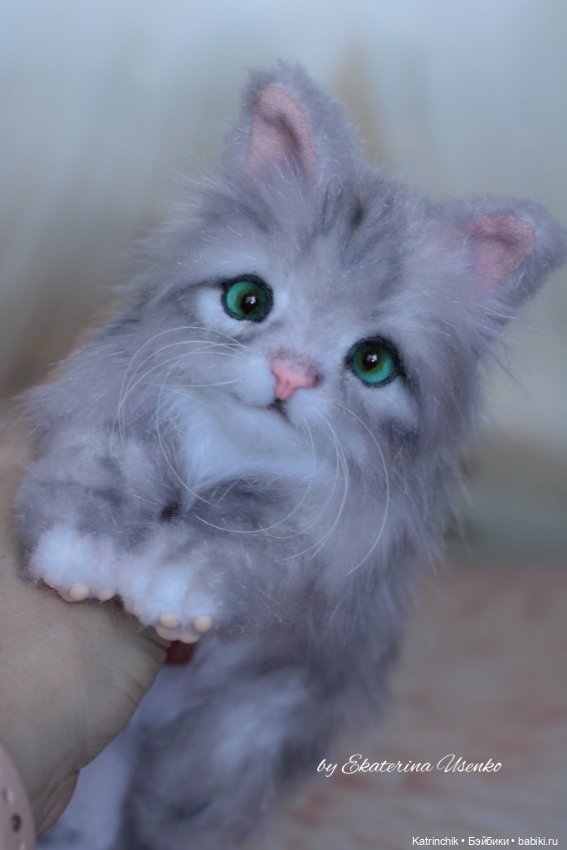 Котенок Дейзи — Авторские игрушки из разных материалов: синельная проволока (фото 4)