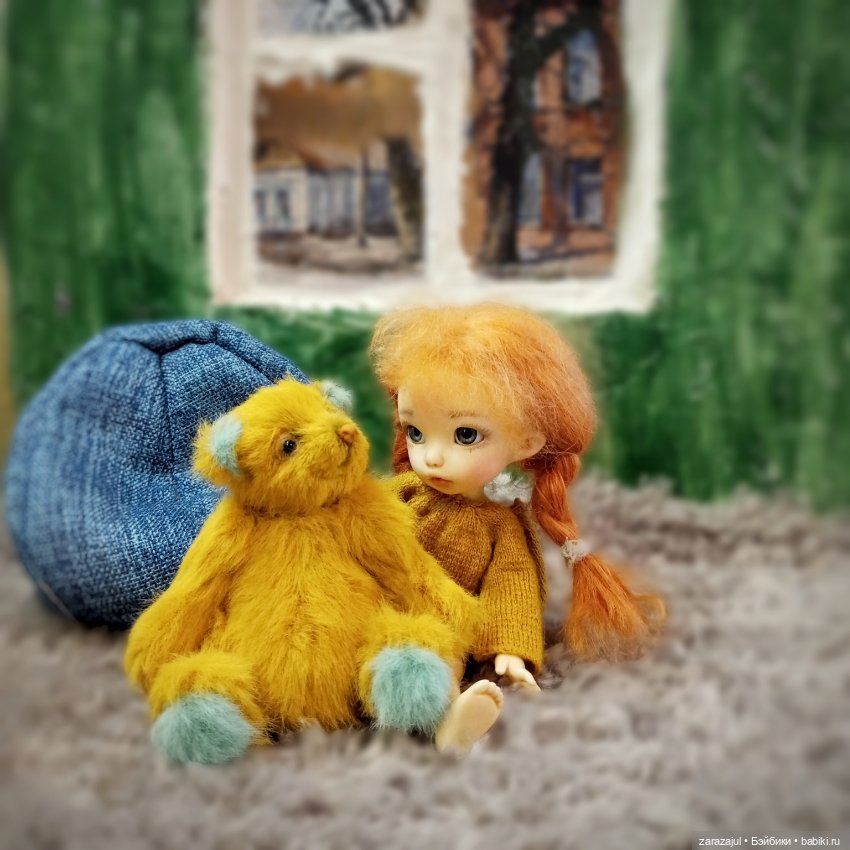 Айка. Используем новую пряжу и играем с новым мишкой (фото 2)