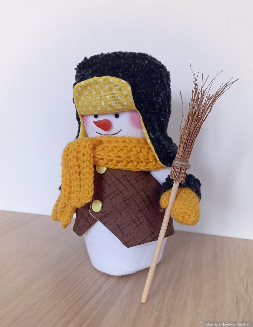 История про Снеговика — Текстильные игрушки и примитивы: кофейные (фото 2)