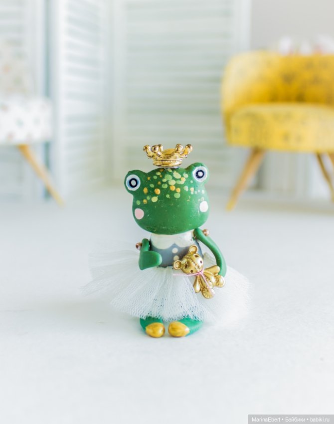 🔸🔸🔸Лягушечка Лизи🔸🔸🔸 — Лепка авторских игрушек и папье (фото 7)