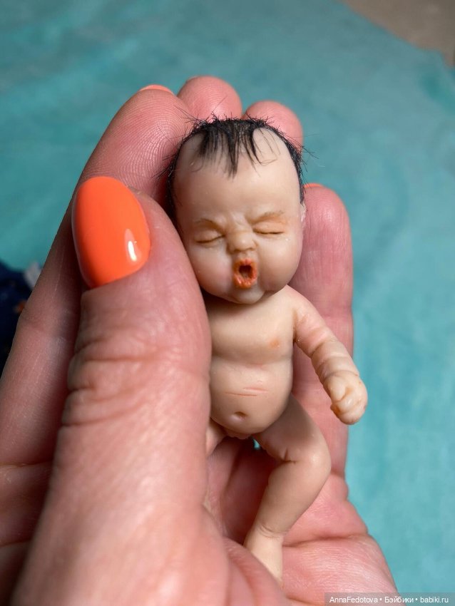 Мои спящие малыши😴🥰 — Авторские миниатюрные куклы: лепка (фото 3)