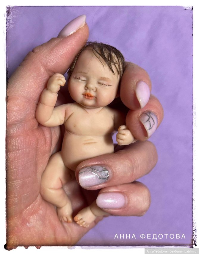 Мои спящие малыши😴🥰 — Авторские миниатюрные куклы: лепка (фото 2)