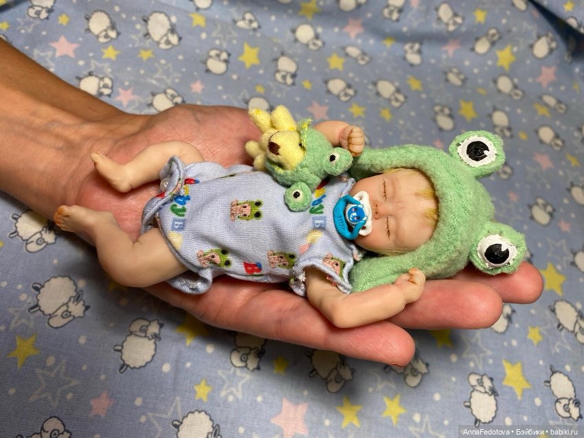 Мои спящие малыши😴🥰 — Авторские миниатюрные куклы: лепка (фото 5)