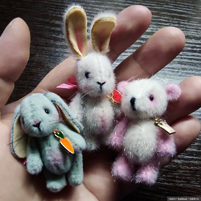 Мини крошки на ладошке — Авторские мишки Тедди и друзья: фото