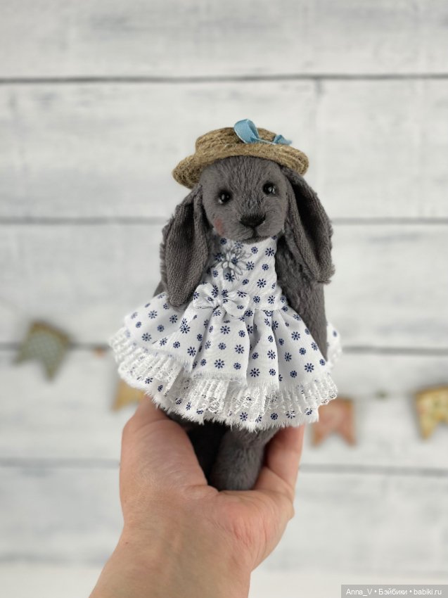 Тедди зайка Элизабет — Авторские мишки Тедди и друзья: фото (фото 3)