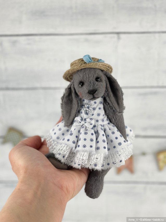 Тедди зайка Элизабет — Авторские мишки Тедди и друзья: фото (фото 4)