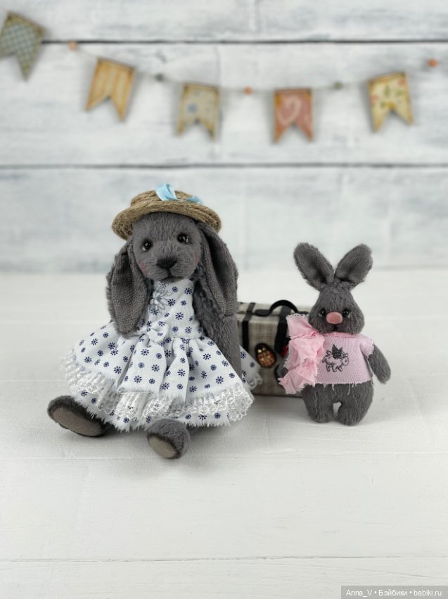 Тедди зайка Элизабет — Авторские мишки Тедди и друзья: фото