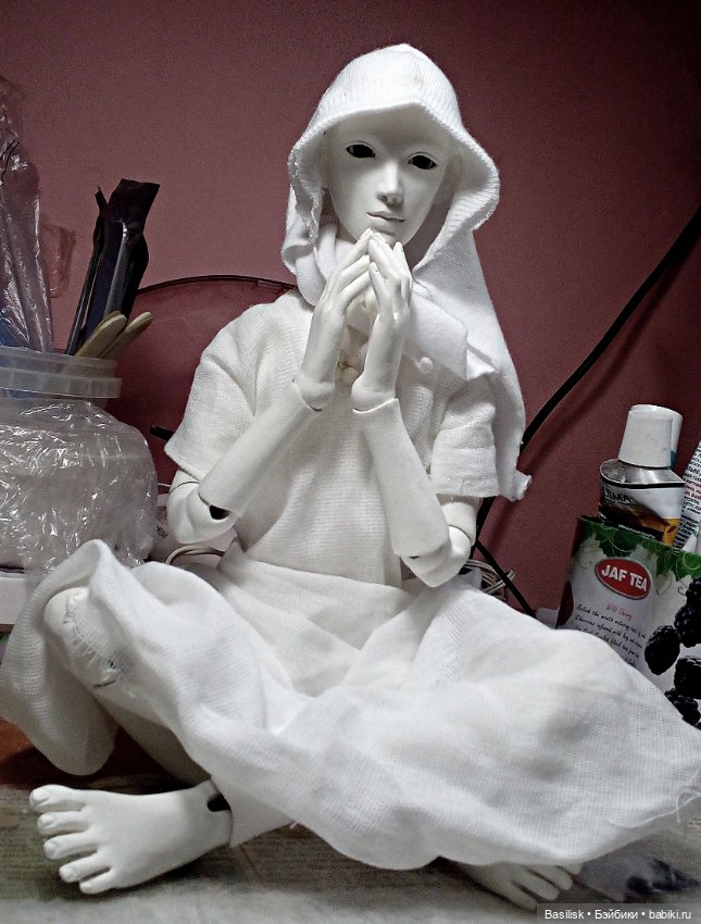 Кукла юноша 08 процесс — Авторские шарнирные куклы своими руками: лепка (фото 8)