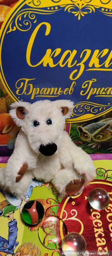 Белый медвежонок - голубые глазки