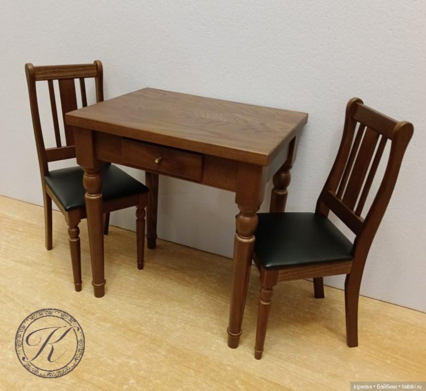 Стол со стульями 60+ — Мебель для кукол и домиков: фото