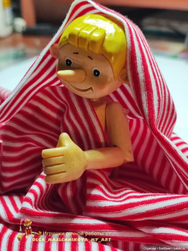 Буратино 😊 — Авторские игрушки из дерева: резьба (фото 4)