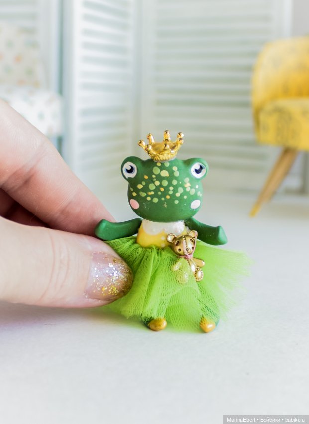 🔸🔸🔸Лягушечка Элаиза🔸🔸🔸 — Лепка авторских игрушек и папье (фото 5)