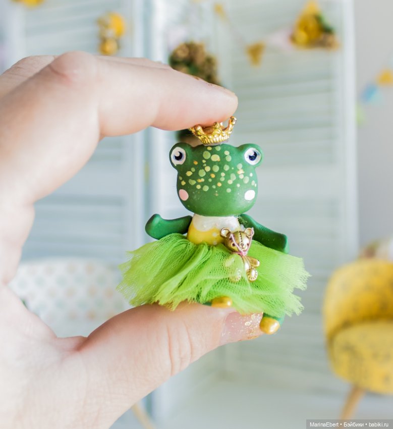 🔸🔸🔸Лягушечка Элаиза🔸🔸🔸 — Лепка авторских игрушек и папье (фото 4)
