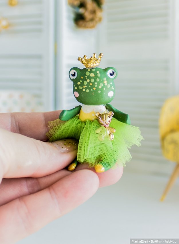 🔸🔸🔸Лягушечка Элаиза🔸🔸🔸 — Лепка авторских игрушек и папье (фото 6)