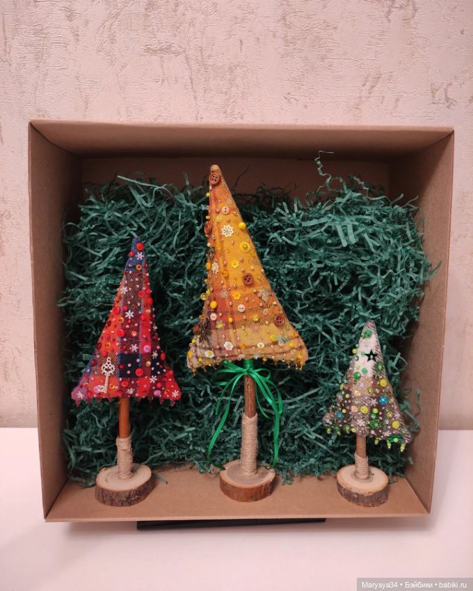 Весёлые ёлки — Авторские игрушки из разных материалов: синельная проволока (фото 2)