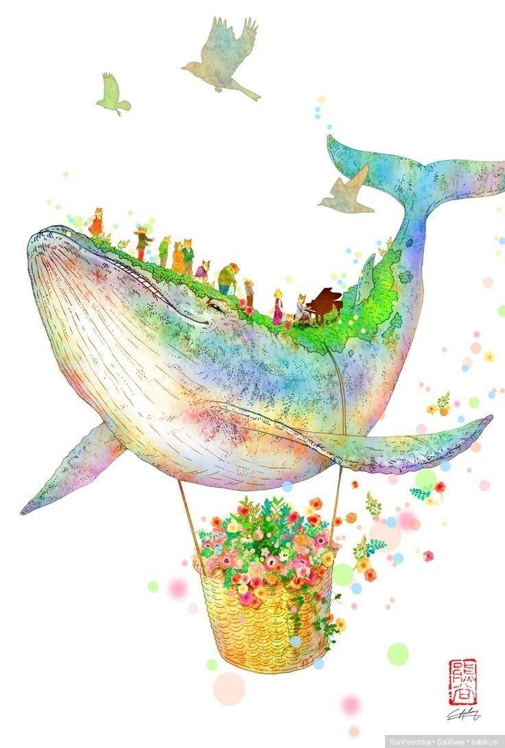 Киты в искусстве — Живопись и графика: творчество художников