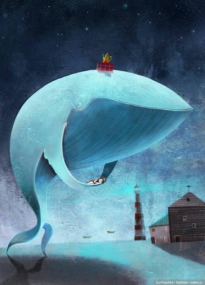 Киты в искусстве — Живопись и графика: творчество художников (фото 6)