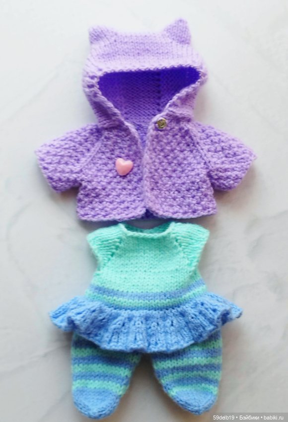 Наряд из пряжи "Карамелька" для китайского пупса (фото 8)