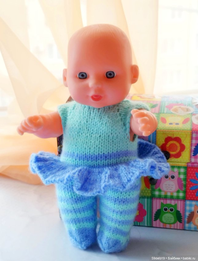 Наряд из пряжи "Карамелька" для китайского пупса (фото 3)