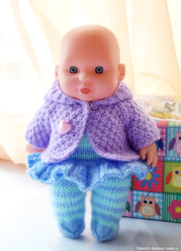 Наряд из пряжи "Карамелька" для китайского пупса (фото 10)