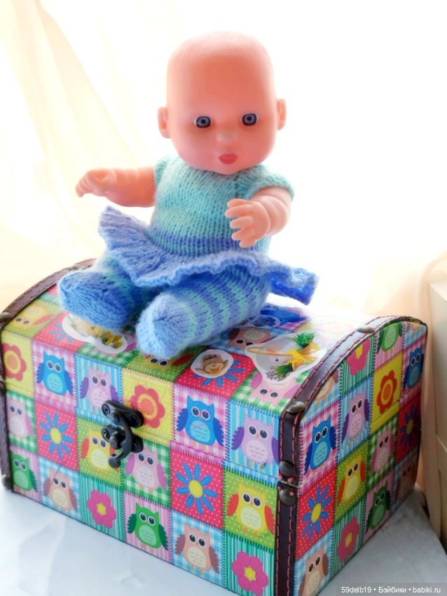 Наряд из пряжи "Карамелька" для китайского пупса (фото 6)