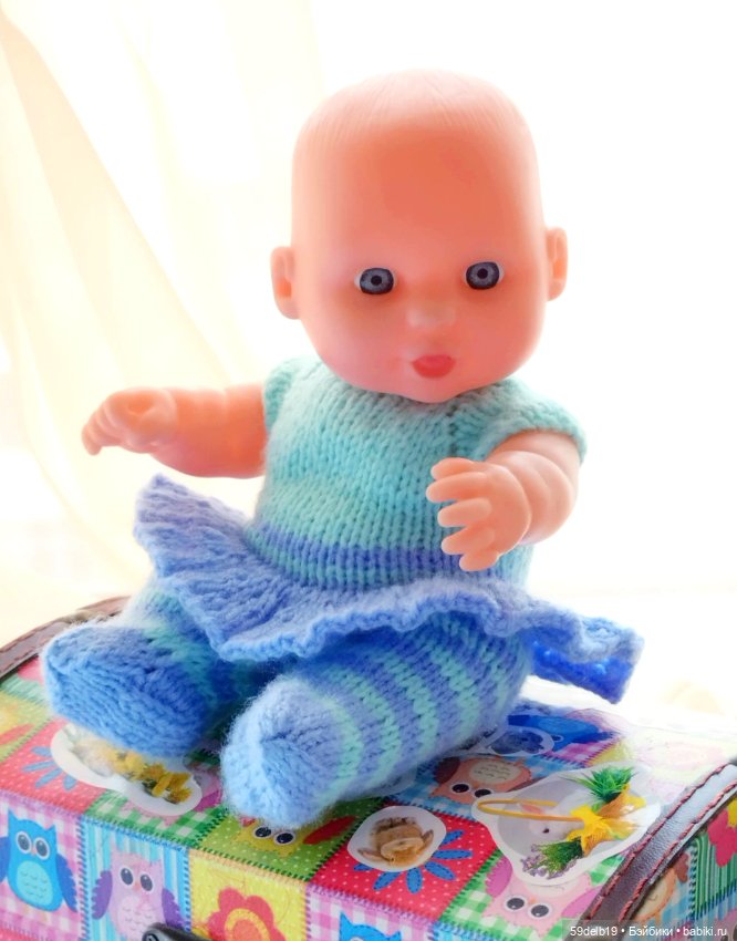 Наряд из пряжи "Карамелька" для китайского пупса (фото 5)