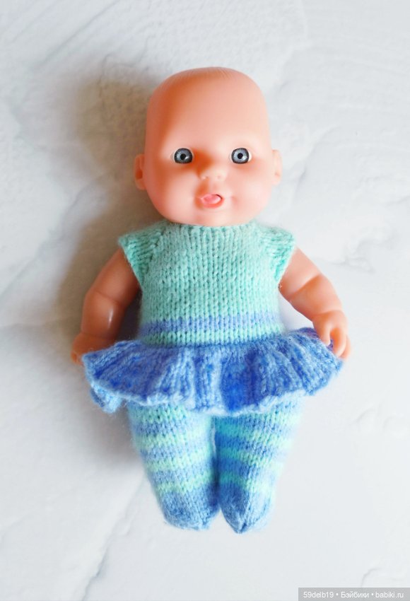 Наряд из пряжи "Карамелька" для китайского пупса (фото 7)