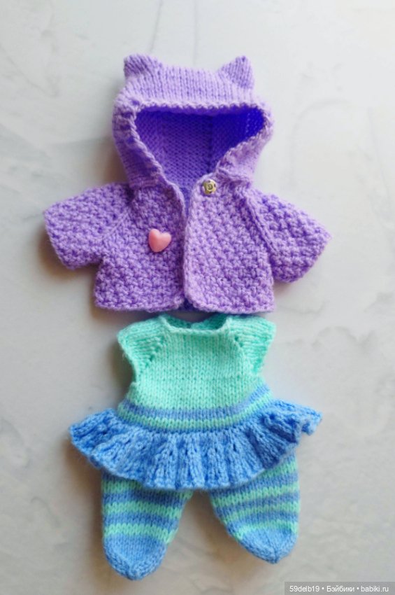 Наряд из пряжи "Карамелька" для китайского пупса (фото 9)