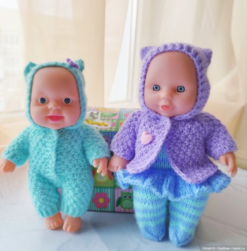 Наряд из пряжи "Карамелька" для китайского пупса