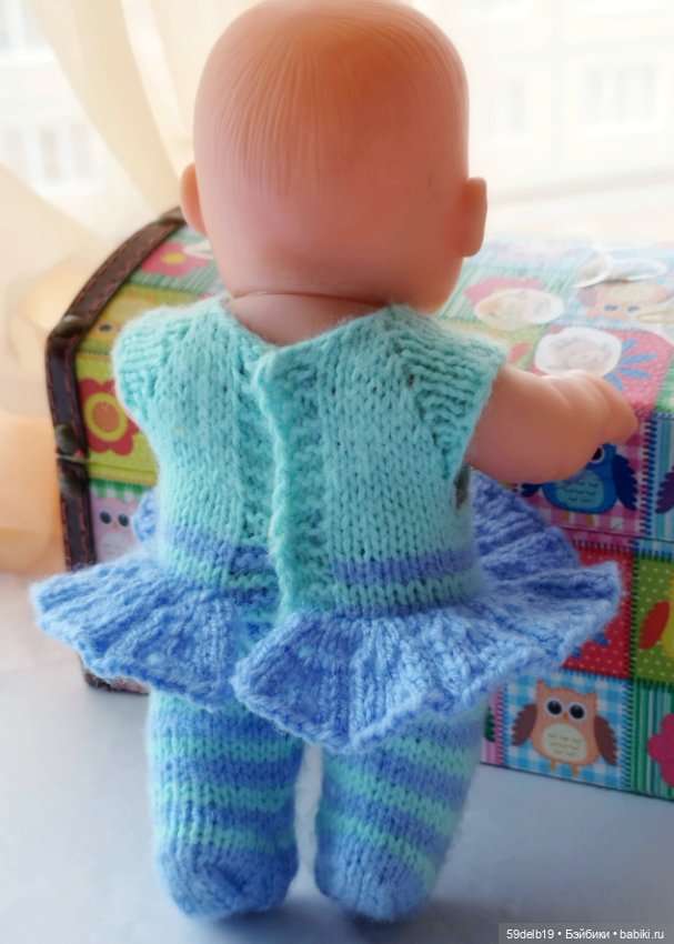 Наряд из пряжи "Карамелька" для китайского пупса (фото 4)