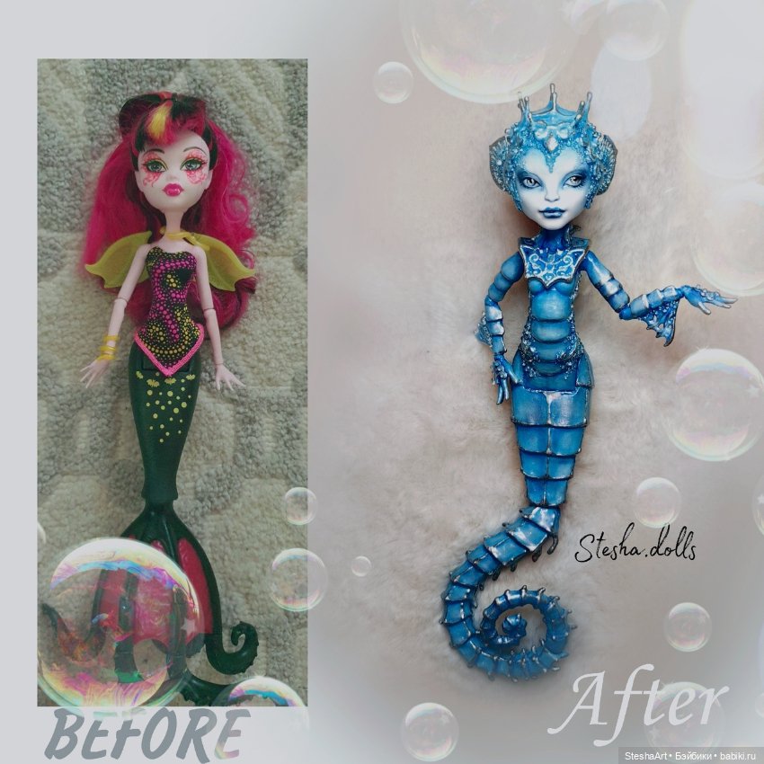 Русалка, морской конек. ООАК МХ (фото 10)