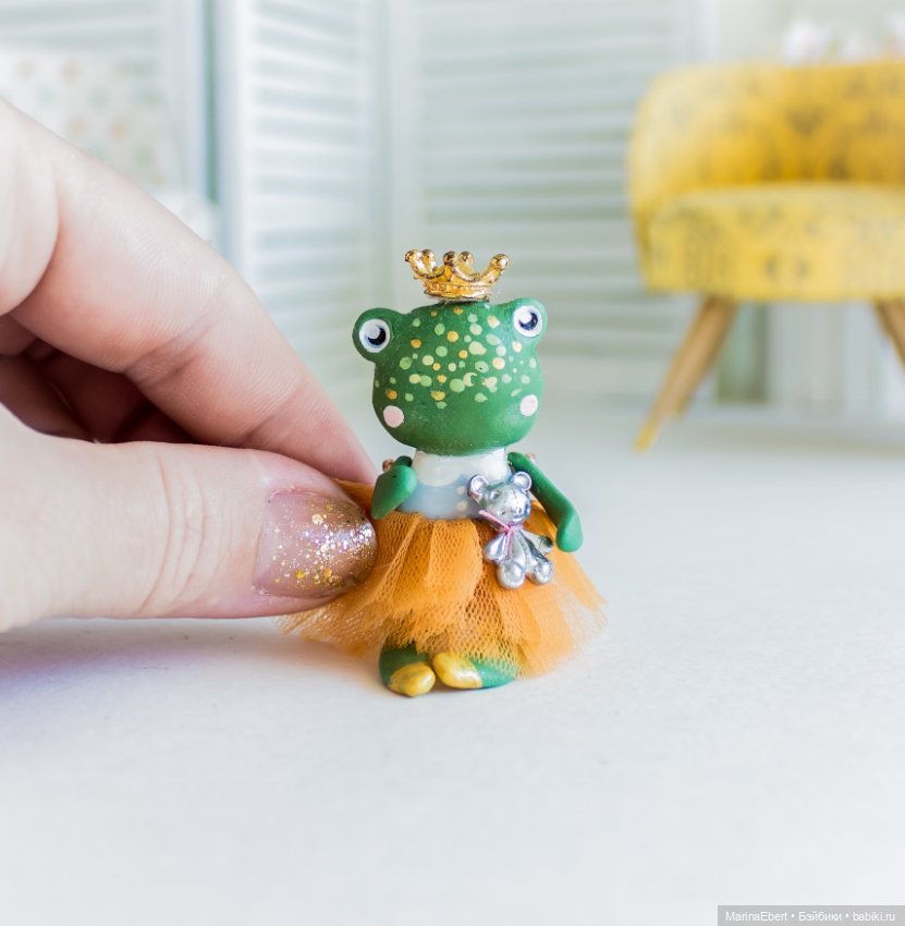 🔸🔸🔸Лягушечка Анна🔸🔸🔸 — Лепка авторских игрушек и папье (фото 3)