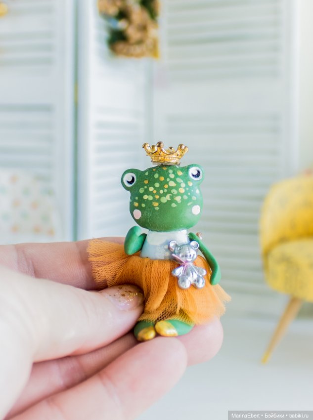 🔸🔸🔸Лягушечка Анна🔸🔸🔸 — Лепка авторских игрушек и папье (фото 2)