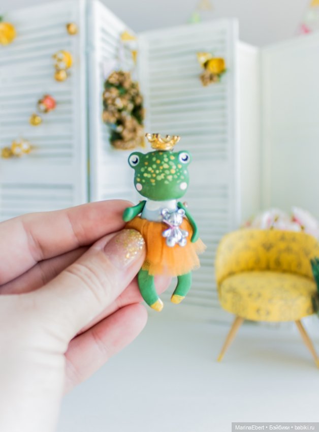 🔸🔸🔸Лягушечка Анна🔸🔸🔸 — Лепка авторских игрушек и папье