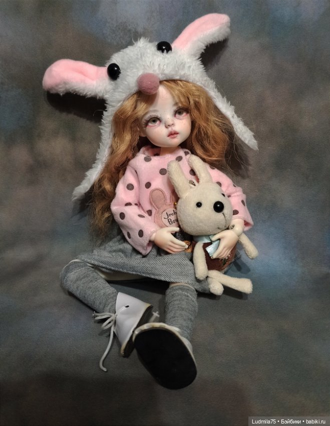 Зайка с зайкой — Авторские шарнирные куклы своими руками: лепка