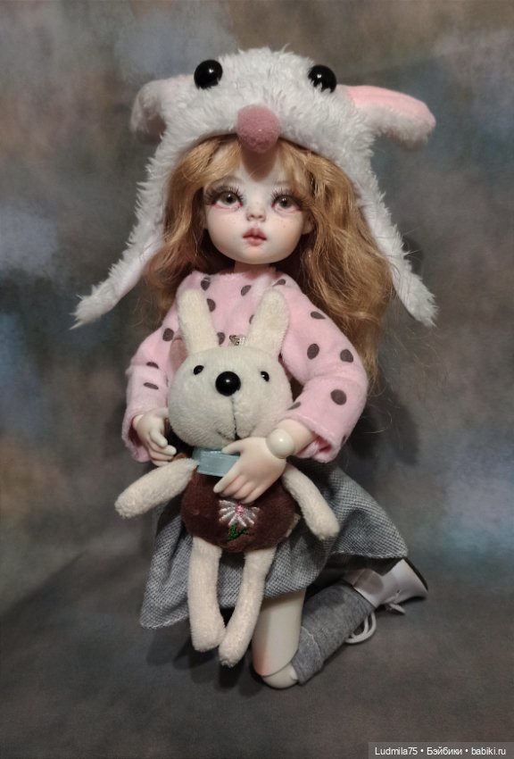 Зайка с зайкой — Авторские шарнирные куклы своими руками: лепка (фото 10)