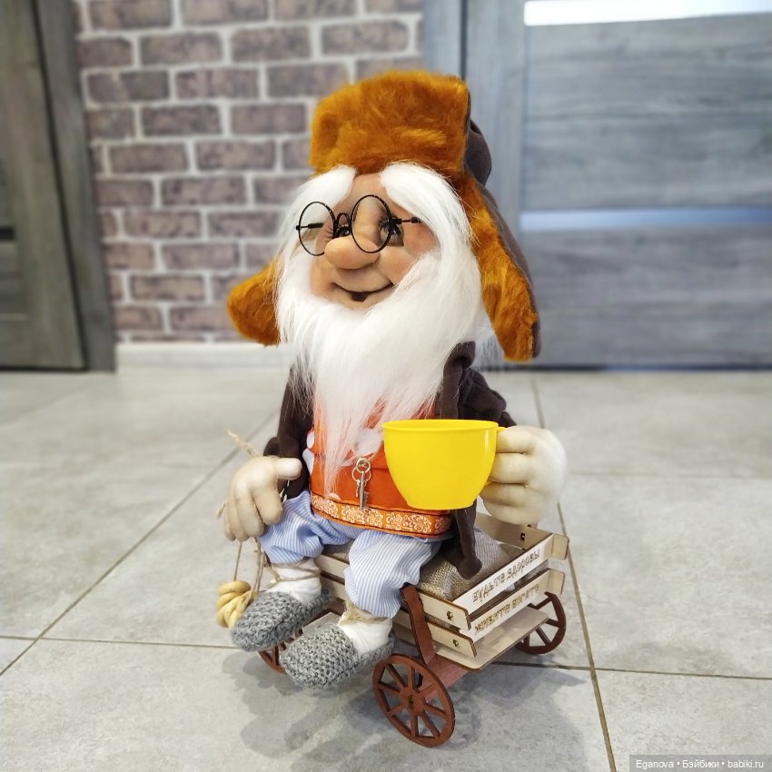 Композиция "на телеге" — Куклы из капрона и чулочной техники: авторские игрушки (фото 4)