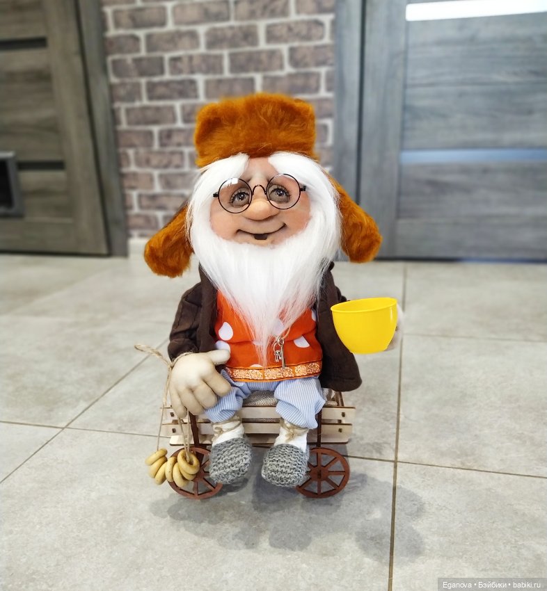 Композиция "на телеге" — Куклы из капрона и чулочной техники: авторские игрушки (фото 5)