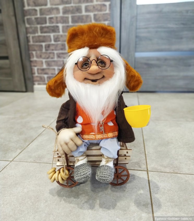 Композиция "на телеге" — Куклы из капрона и чулочной техники: авторские игрушки (фото 3)