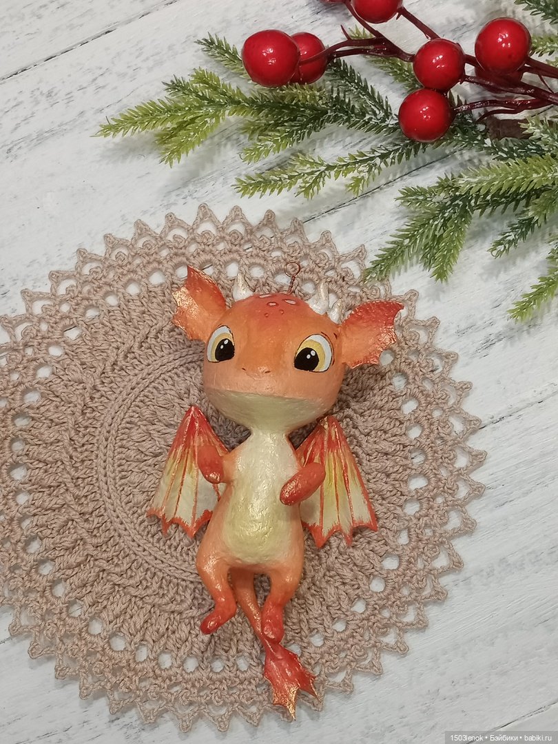 Огненный дракоша — Лепка авторских игрушек и папье