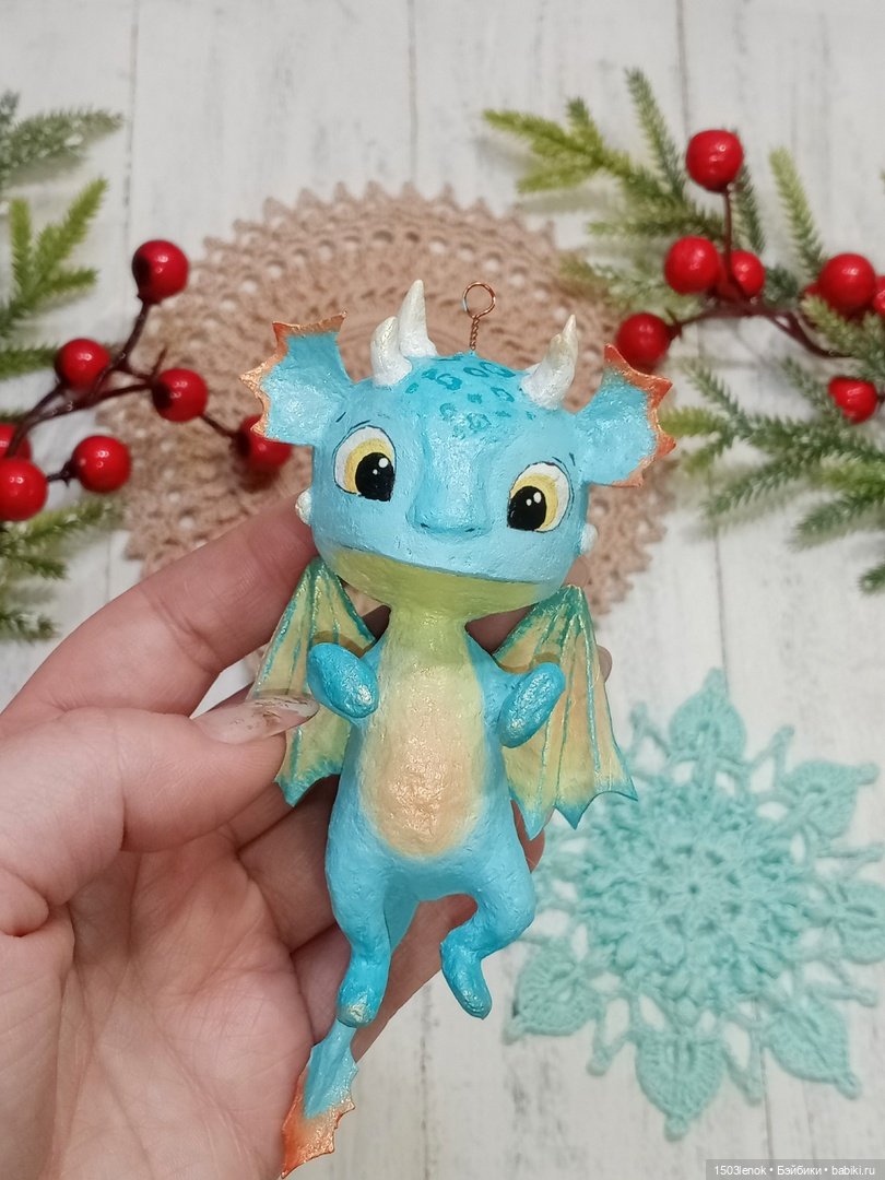 Ещё один дракоша — Лепка авторских игрушек и папье (фото 2)