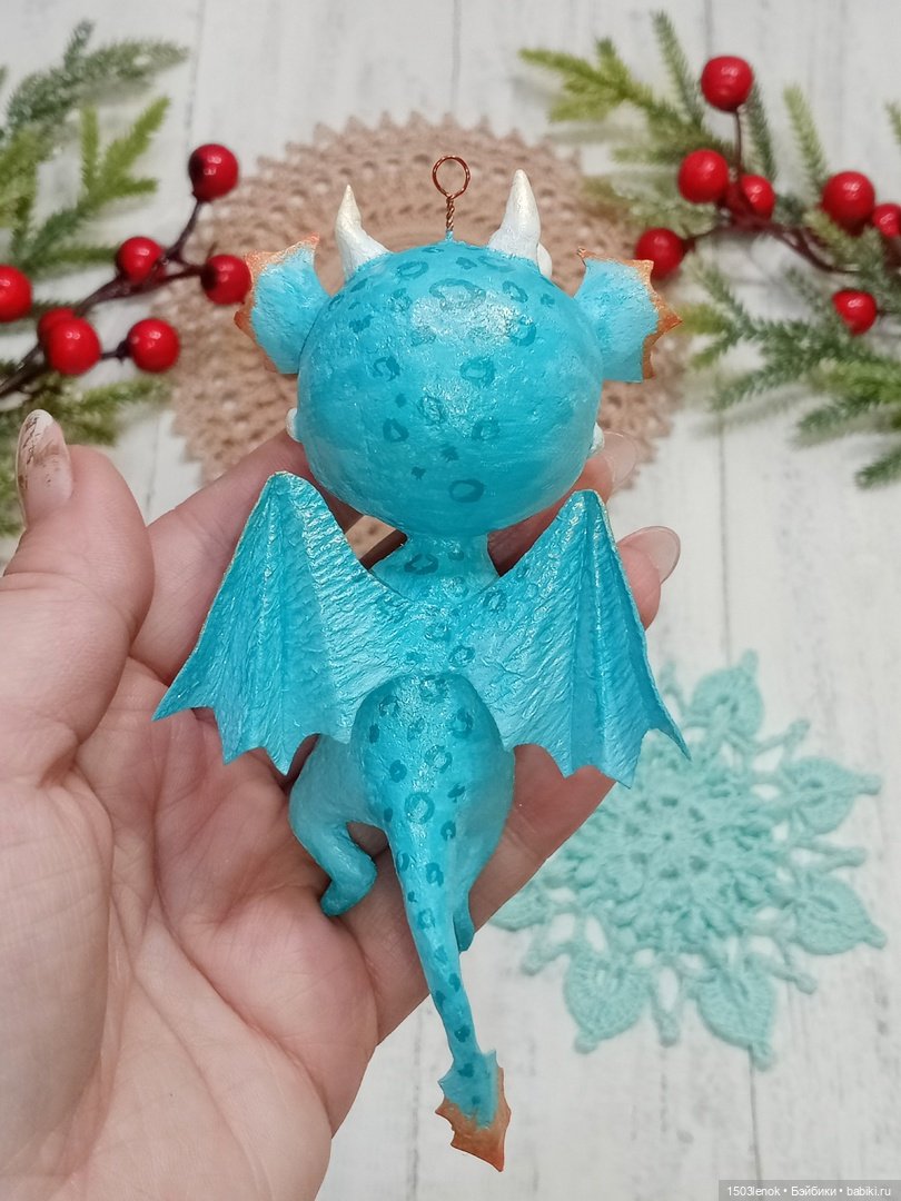 Ещё один дракоша — Лепка авторских игрушек и папье (фото 7)