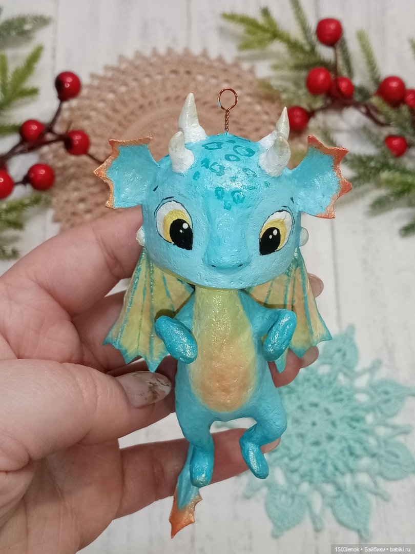 Ещё один дракоша — Лепка авторских игрушек и папье (фото 5)
